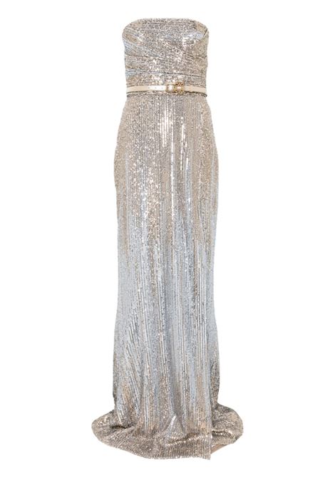 Abito da sera con paillettes in oror e argento Elie saab - donna ELIE SAAB | D0418NF24PA004ZX001